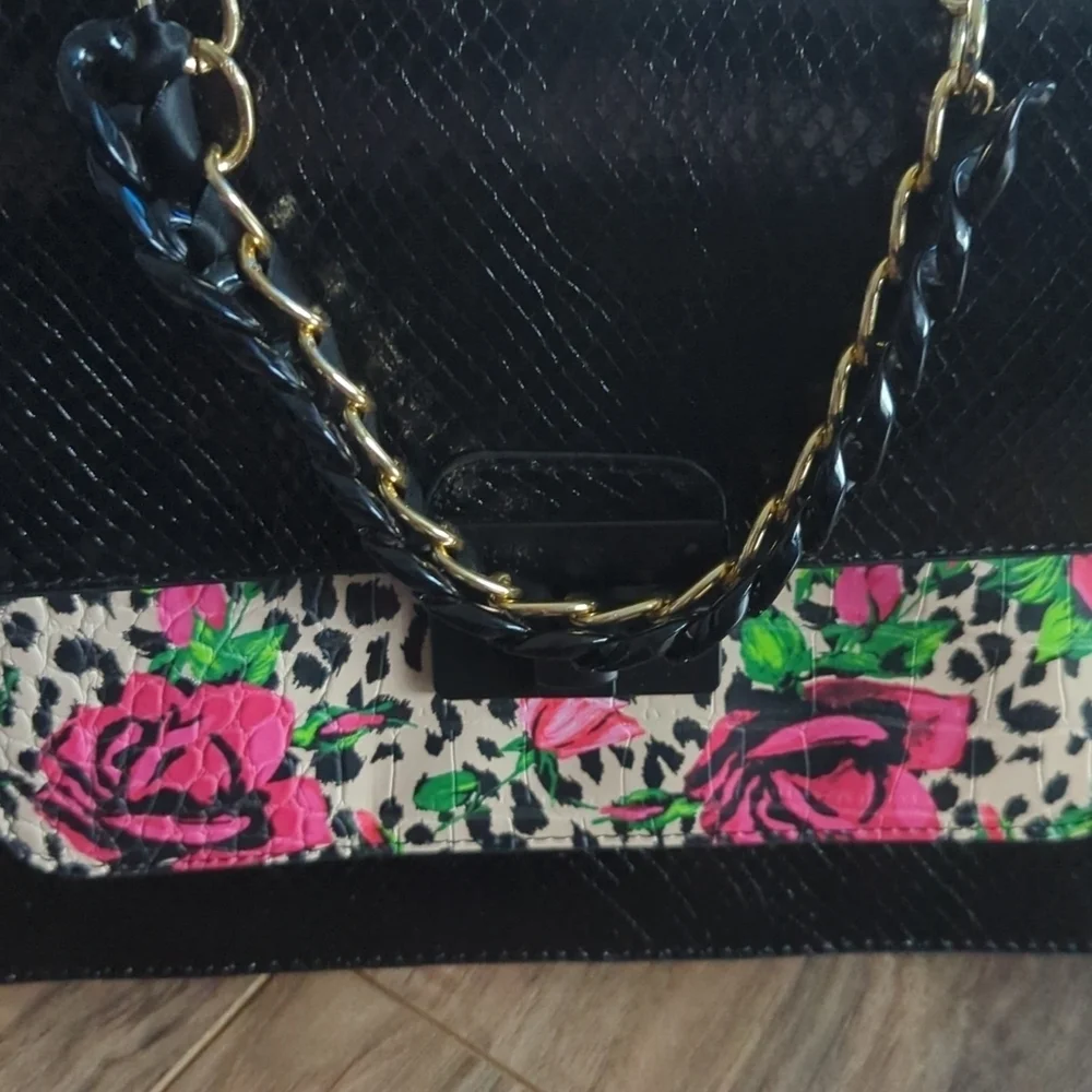 Torrid x Betsy Johnson Crossbody bag. Checkered. Black purse. - Picture 2 of 13